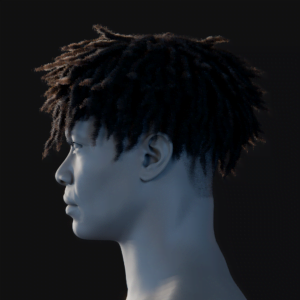 PixelHair ready-made Scarlxrd dreads hairstyle in Blender using Blender hair particle system