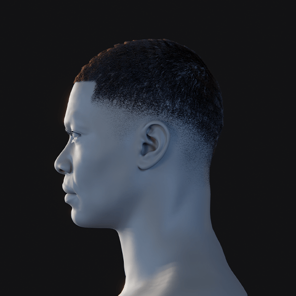 Pixelhair ready-made faded waves 3d hairstyle in blender using blender hair particle system