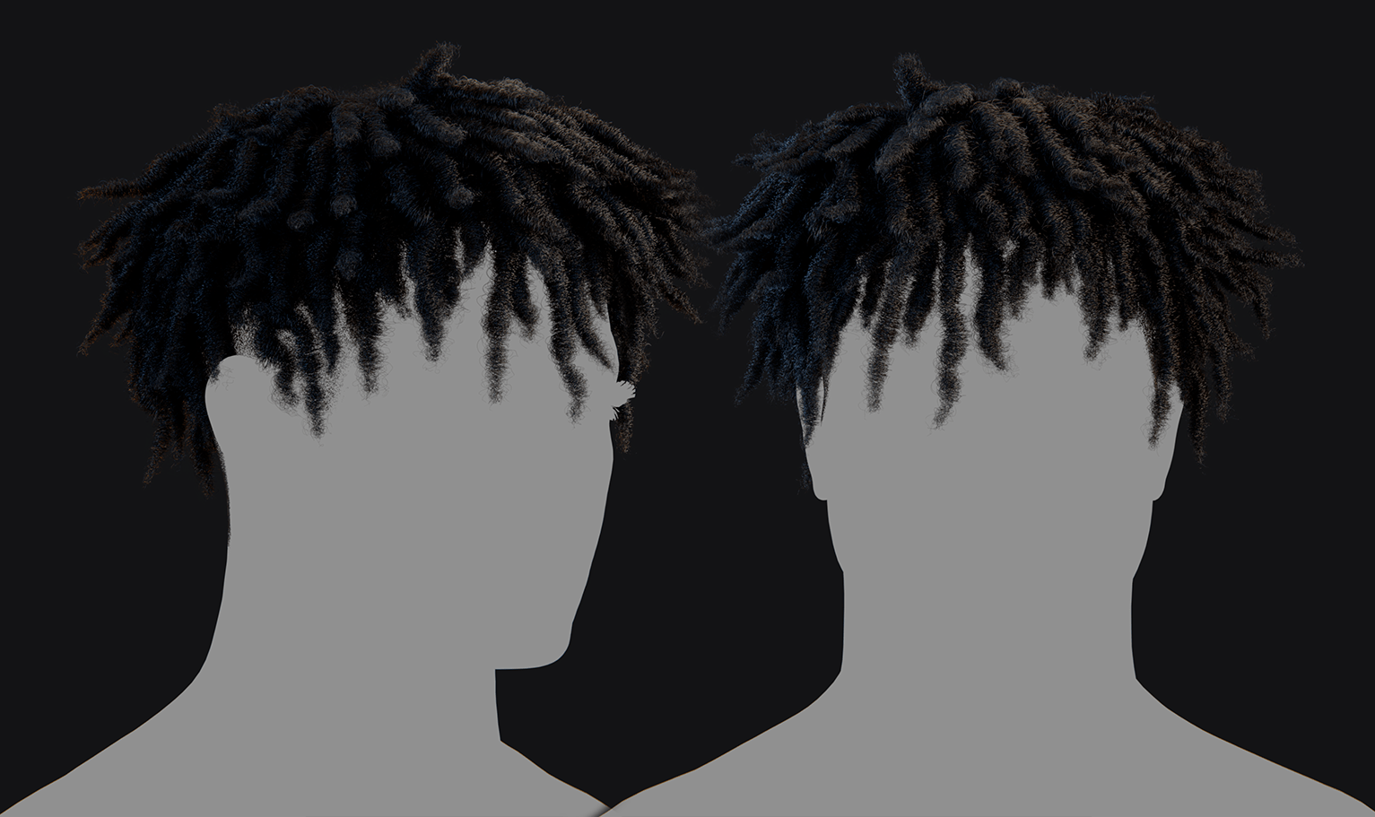 PixelHair ready-made Scarlxrd dreads hairstyle in Blender using Blender hair particle system