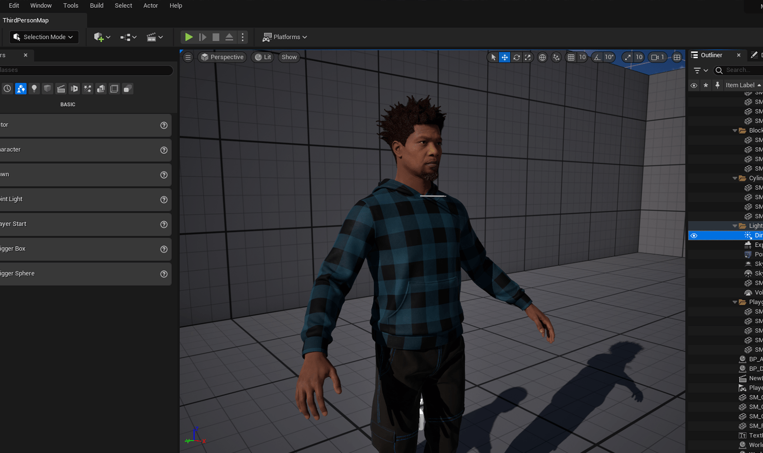 PixelHair ready-made spiked afro 3D hairstyle on a metahuman in Unreal Engine 5