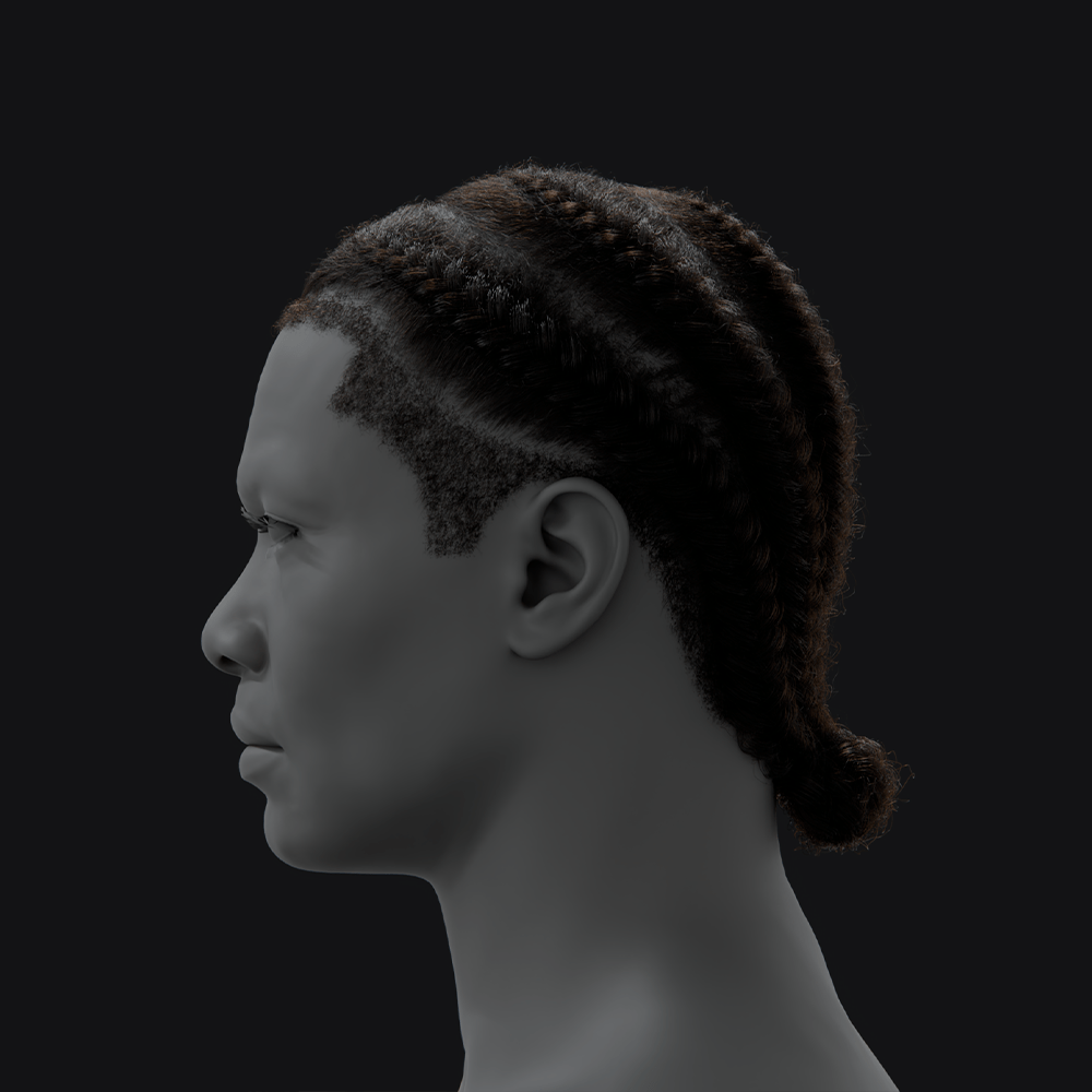 Pixelhair ready-made big sean braids 3d hairstyle in blender using hair particle system