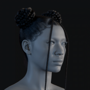 PixelHair ready-made 3D Rihanna braids hairstyle in Blender using hair particle system