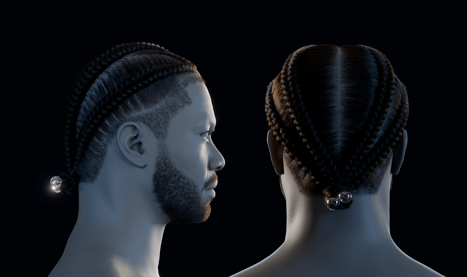 PixelHair ready-made iconic 3D Drake braids hairstyle in Blender using hair particle system