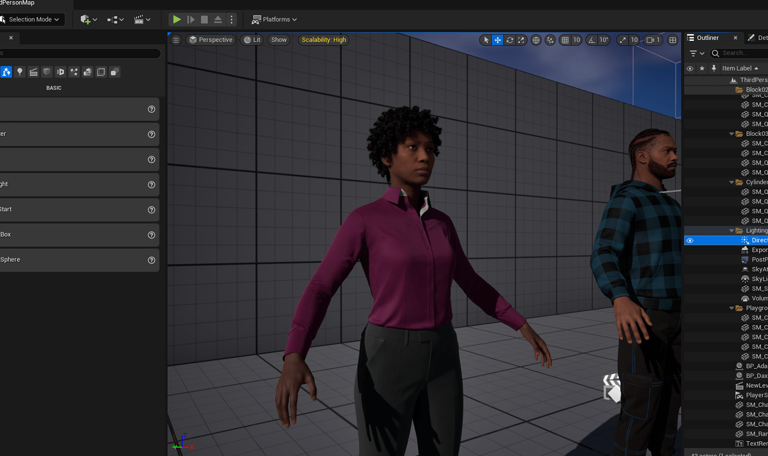 PixelHair ready-made Halle Bailey dreads knots hairstyle on a metahuman in Unreal Engine 5