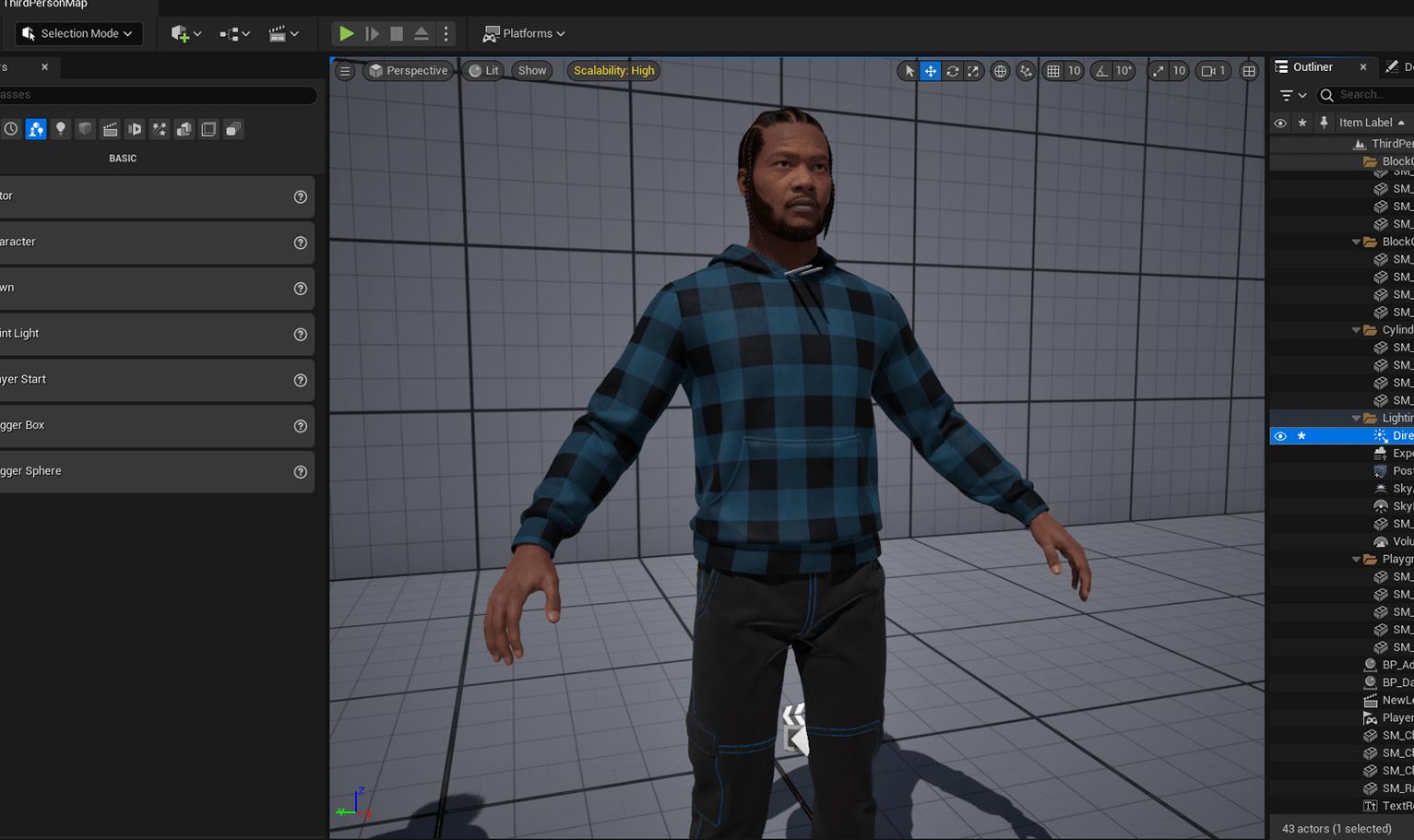 PixelHair ready-made 3D hairstyle of Kendrick Lamar braids on a metahuman in Unreal Engine