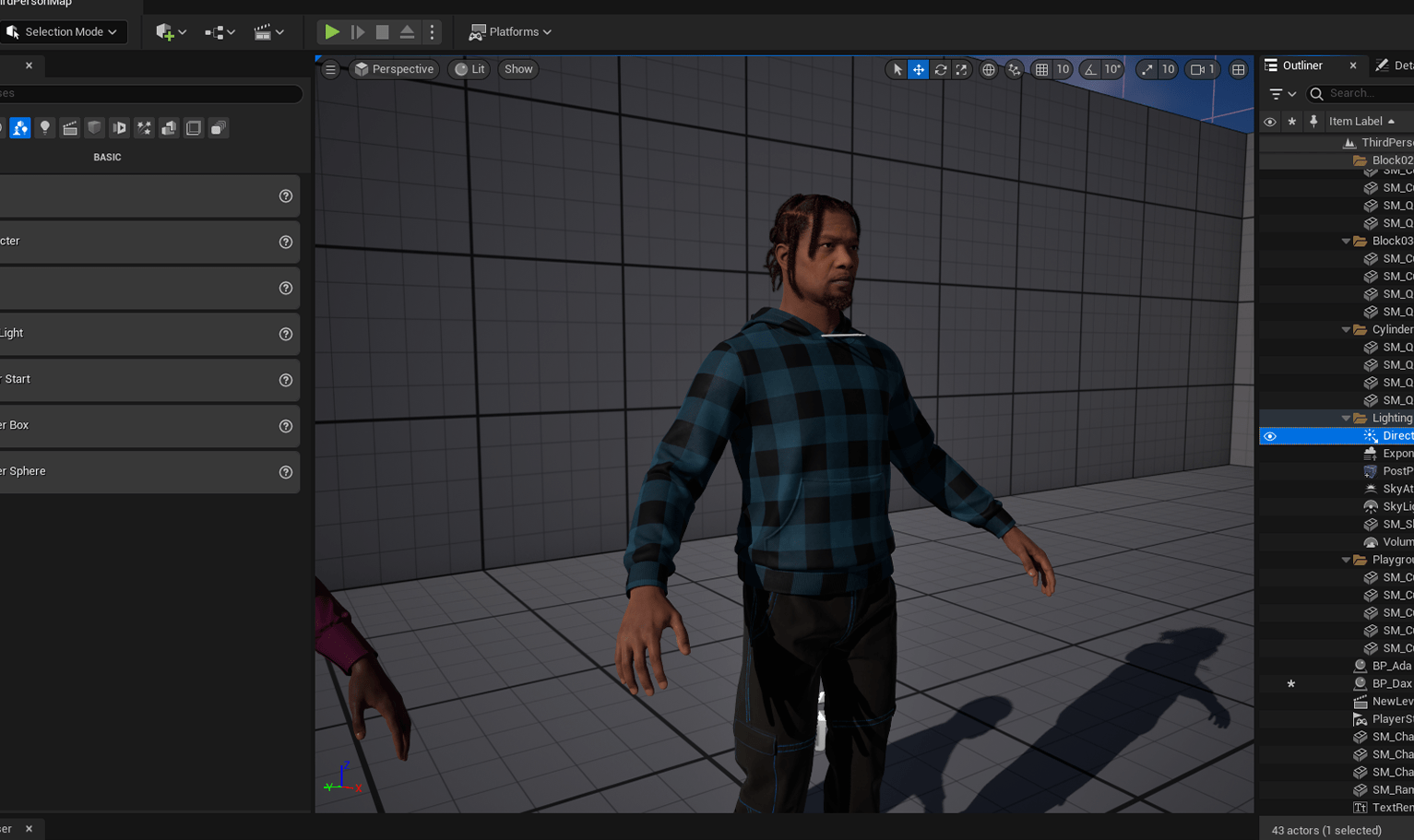 PixelHair ready-made iconic Asap Rocky braids 3D hairstyle on a metahuman in Unreal Engine 5