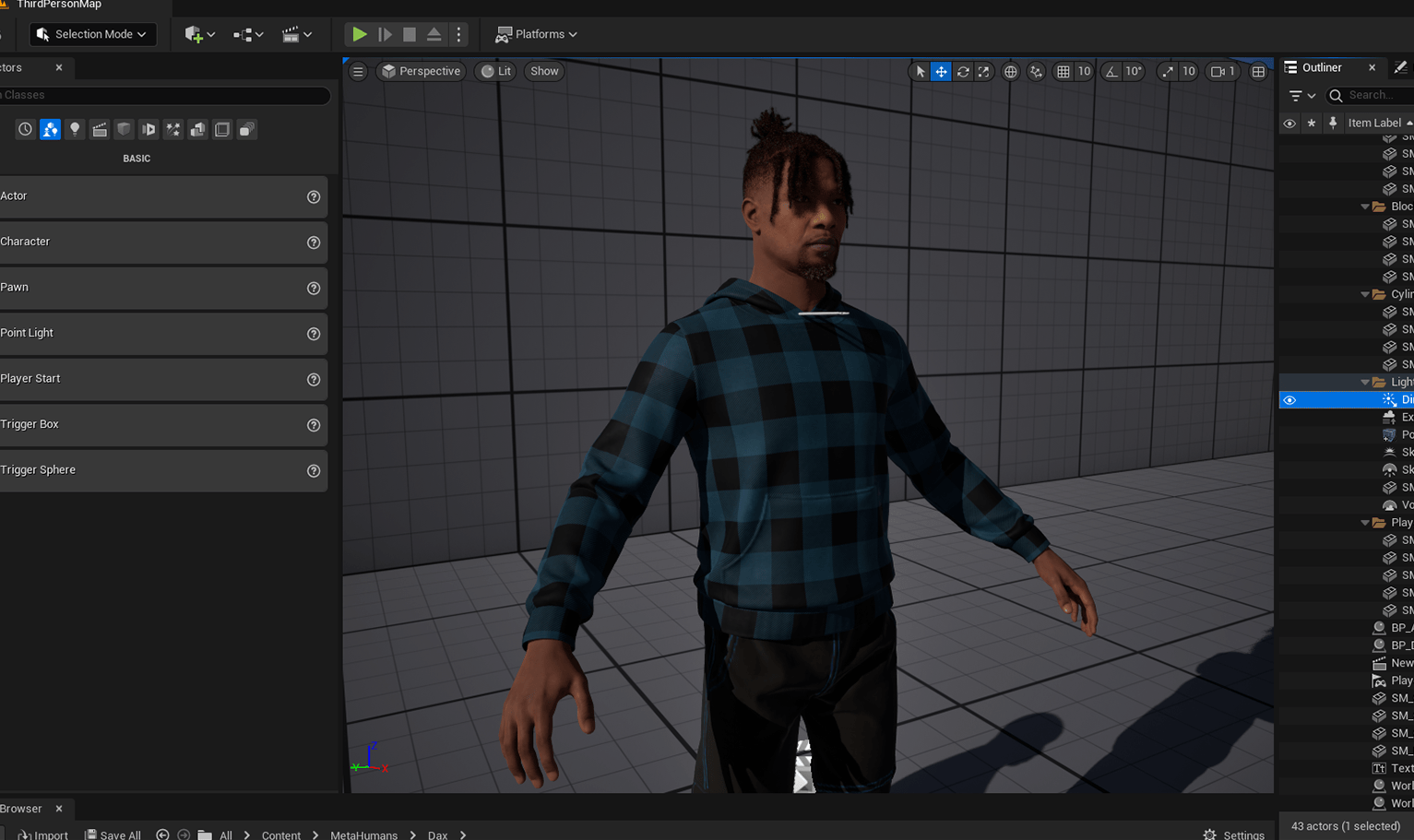 PixelHair ready-made iconic xxxtentacion black and blonde dreads 3D hairstyle on a metahuman in Unreal Engine 5