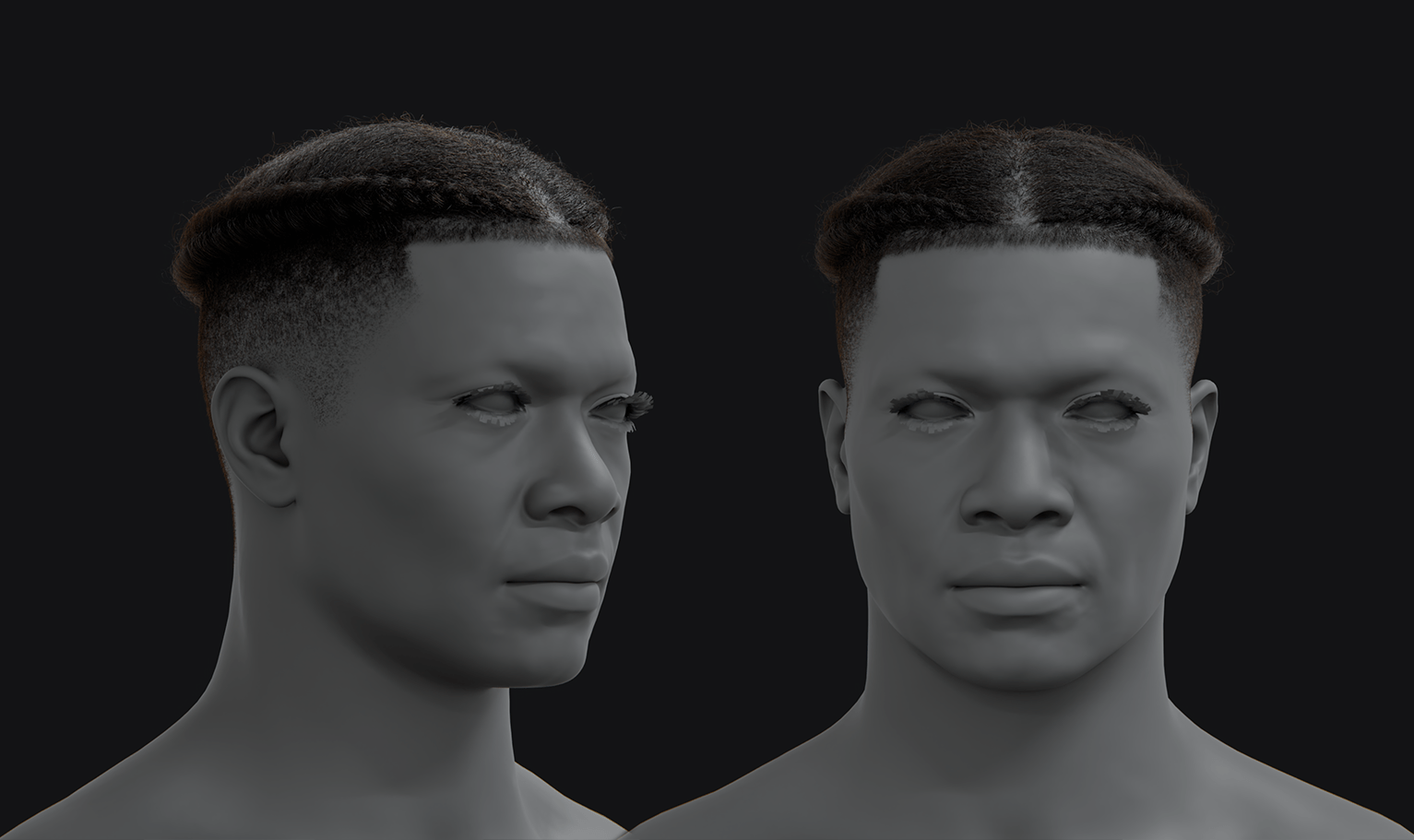 PixelHair ready-made iconic Lil Yatchy braids 3D hairstyle in Blender using hair particle system