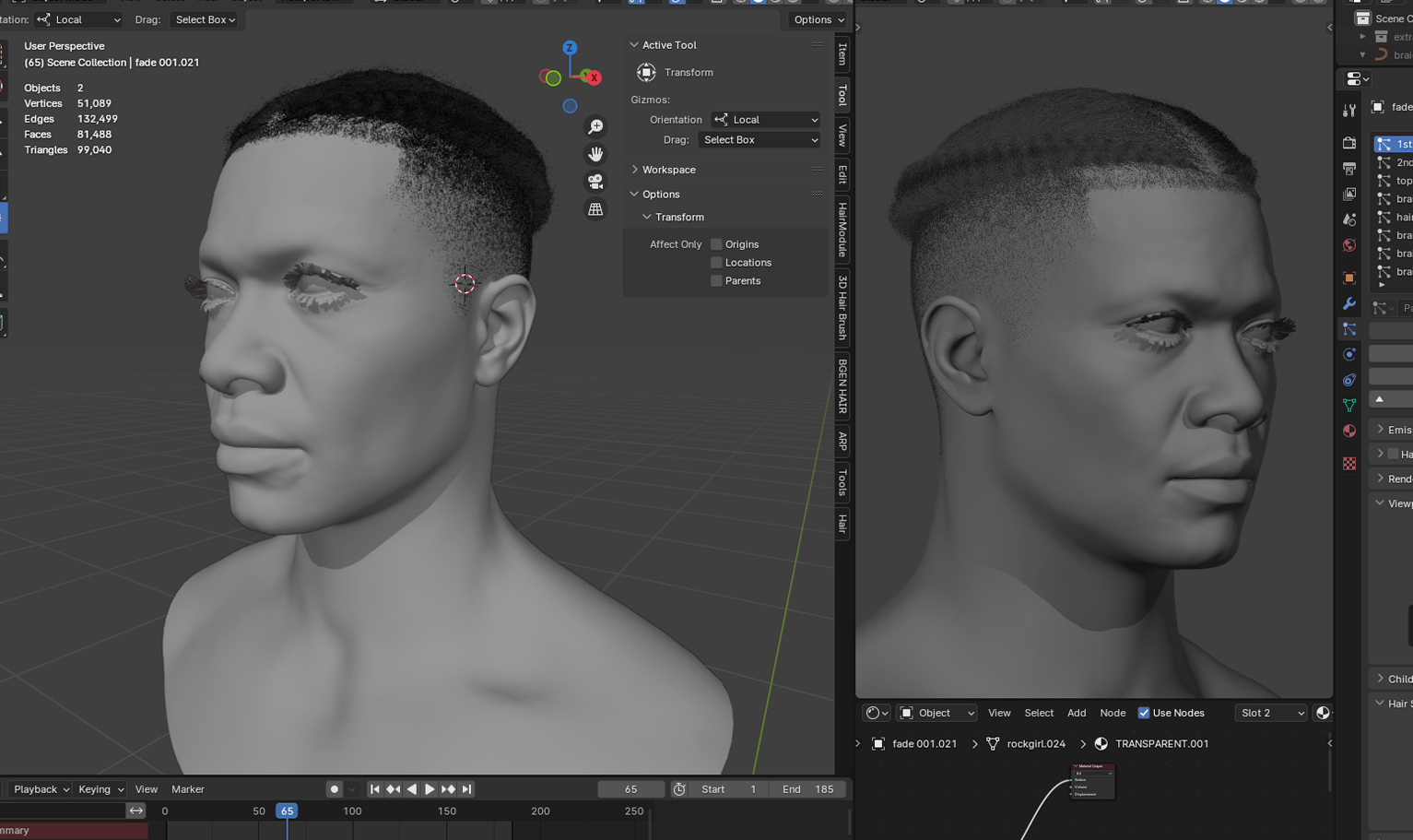 PixelHair ready-made iconic Lil Yatchy braids 3D hairstyle in Blender using hair particle system