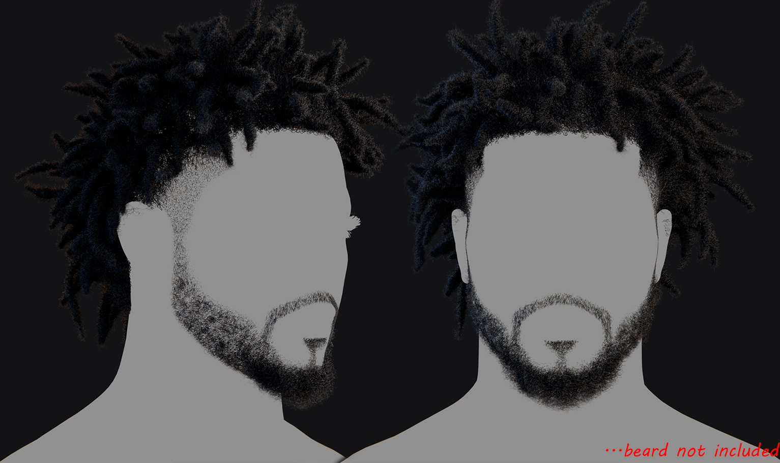 PixelHair ready-made iconic J.cole dreads 3D hairstyle in Blender using hair particle system