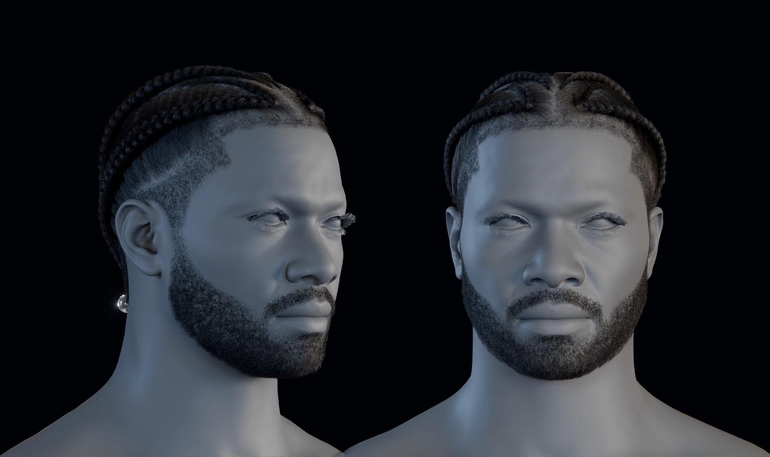 PixelHair ready-made iconic 3D Drake braids hairstyle in Blender using hair particle system