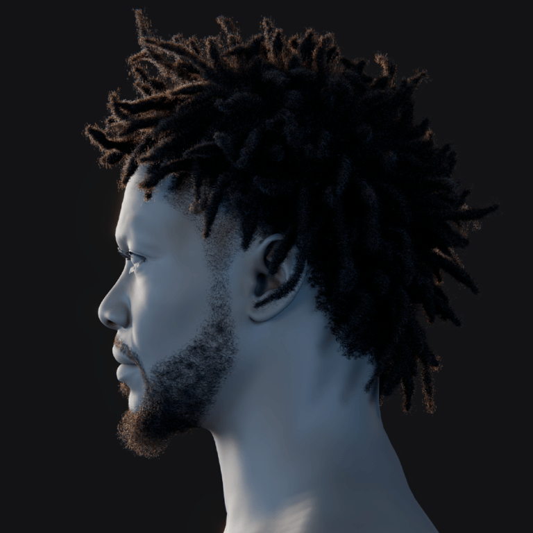 PixelHair ready-made iconic J.cole dreads 3D hairstyle in Blender using hair particle system