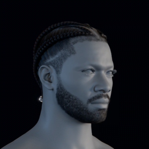 PixelHair ready-made iconic 3D Drake braids hairstyle in Blender using hair particle system