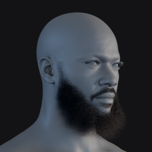 PixelHair ready-made 3D hairstyle of Nipsey Hussle Beard in Blender