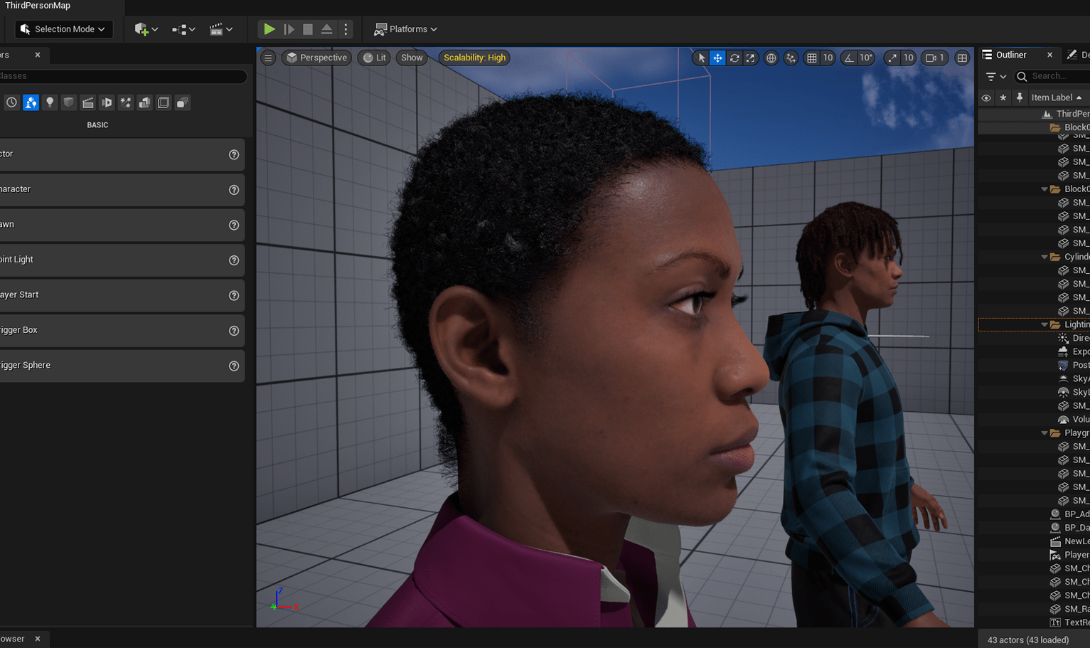 PixelHair ready-made 3D hairstyle of Doja Cat Afro Curl on a metahuman in Unreal Engine