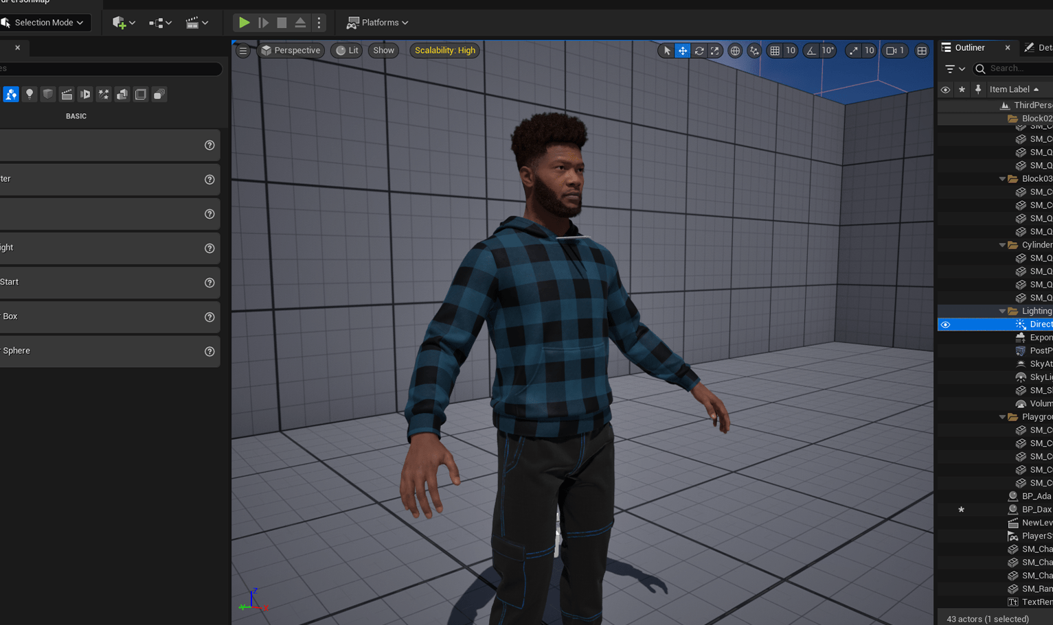 PixelHair ready-made 3D hairstyle of Khalid Afro Fade on a metahuman in Unreal Engine