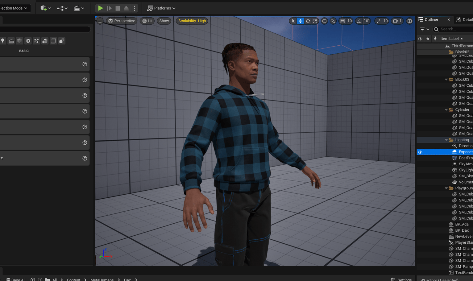 PixelHair ready-made 3D hairstyle of XXXtentacion Dreads on a metahuman in Unreal Engine