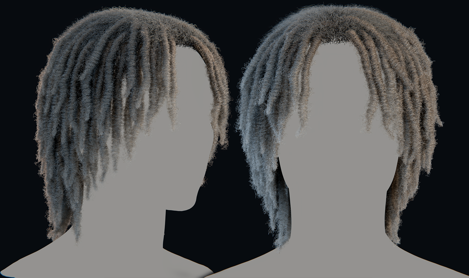 PixelHair ready-made 3D Dreads hairstyle in Blender