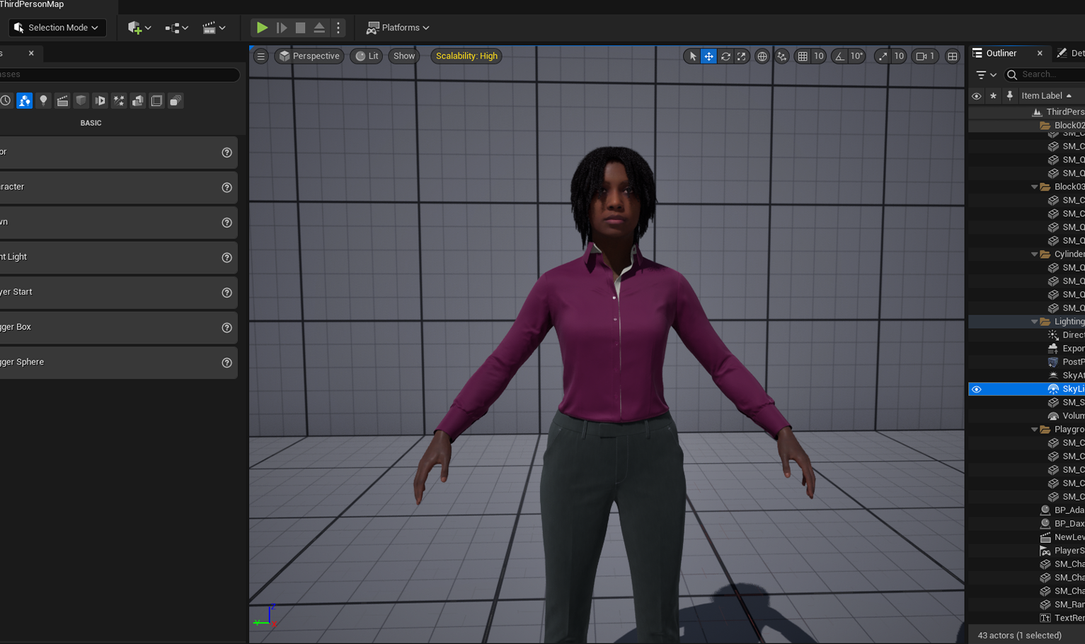 PixelHair ready-made 3D Dreads hairstyle on a metahuman in Unreal Engine