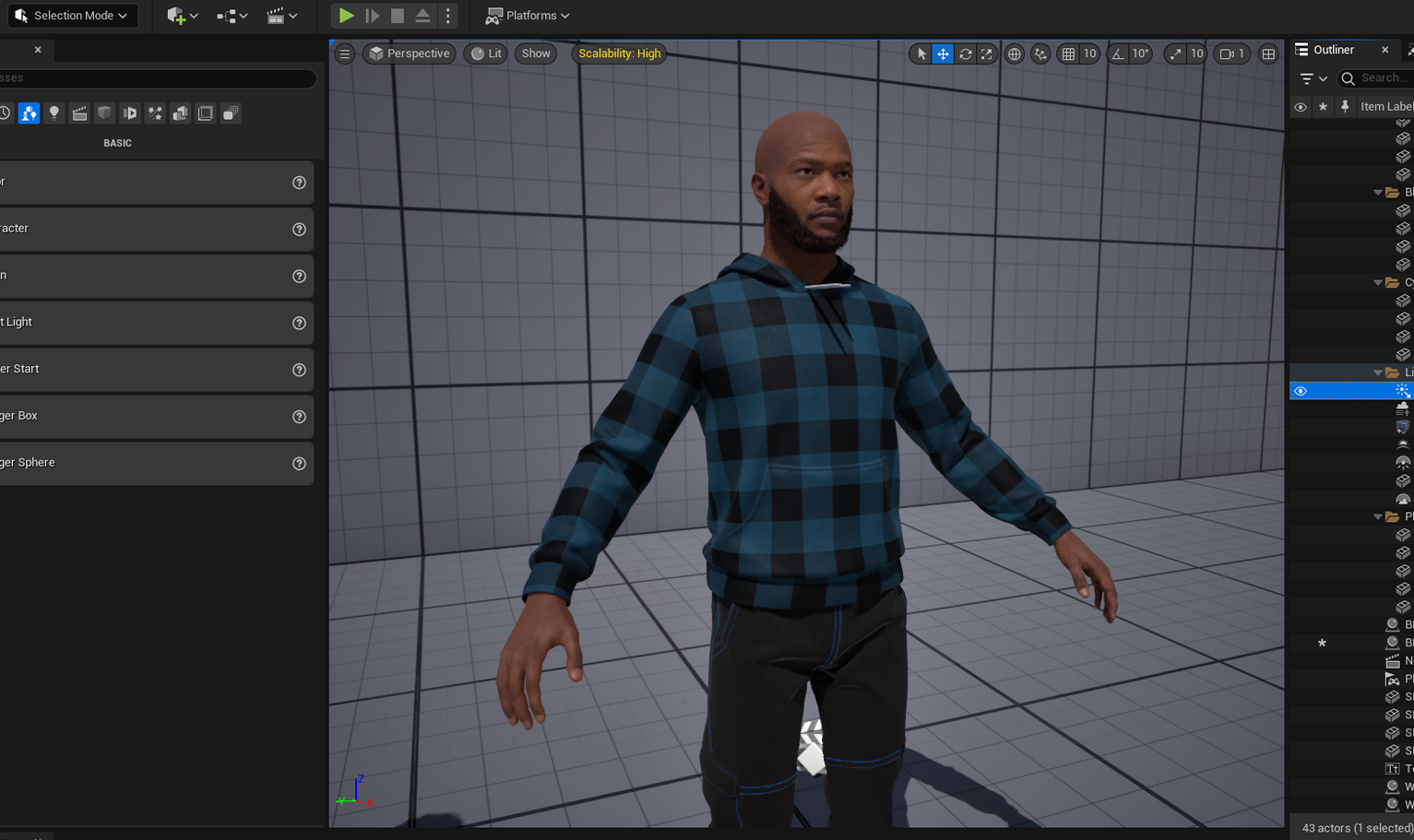 PixelHair ready-made 3D Beard of Khalid on a metahuman in Unreal Engine