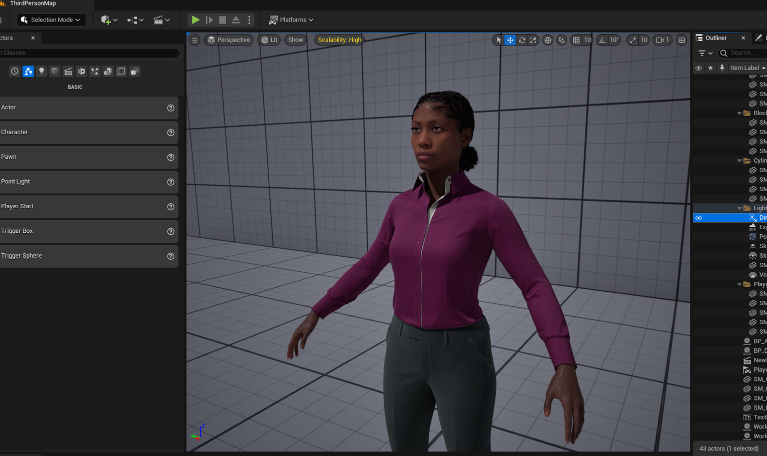 PixelHair ready-made 3D Dreads curly pigtail bun Hairstyle on a metahuman in Unreal Engine