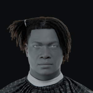 PixelHair ready-made Polo G dreads 3D hairstyle in Blender using hair particle system