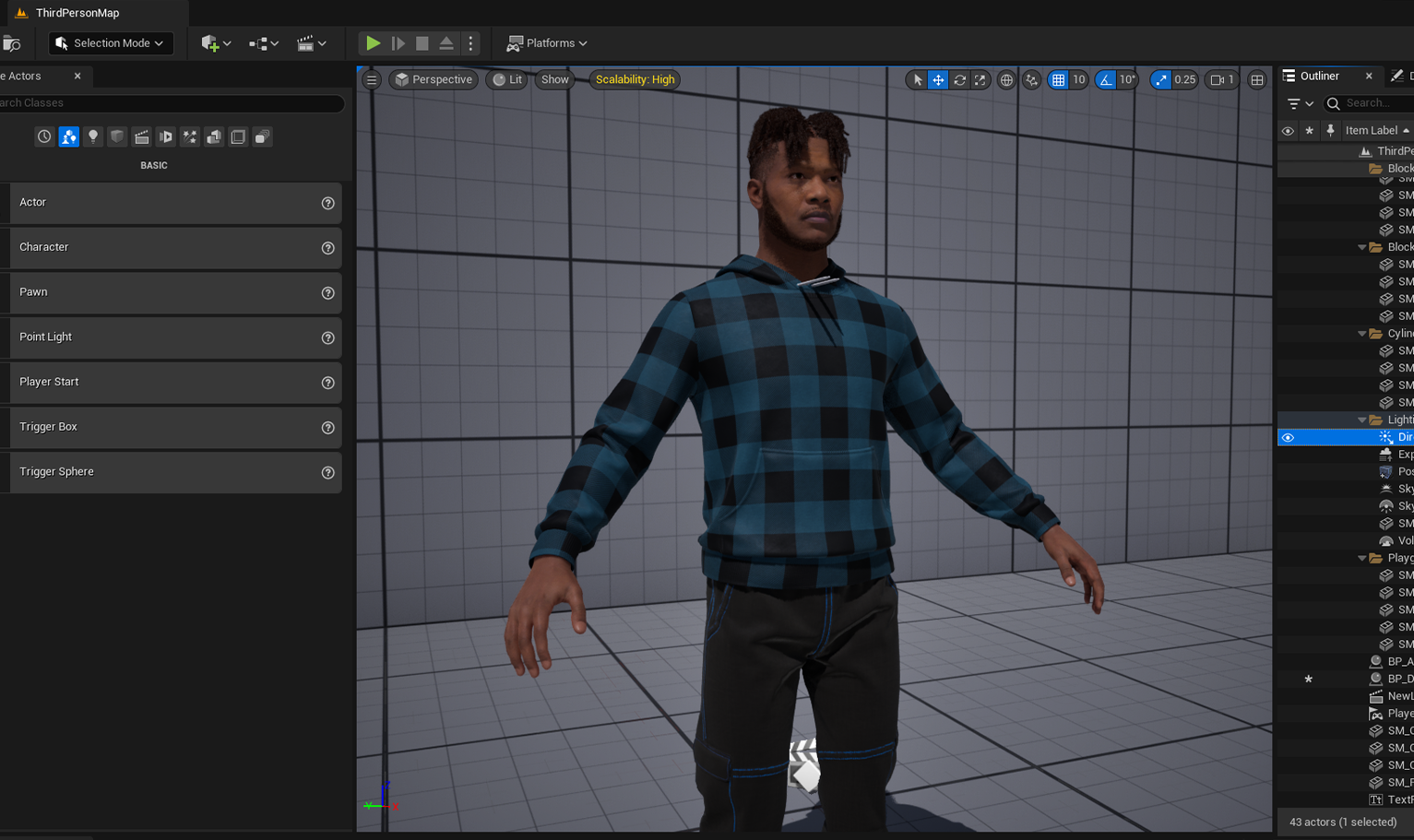 PixelHair ready-made 3D KSI dreads fade hairstyle on a metahuman in Unreal Engine 5