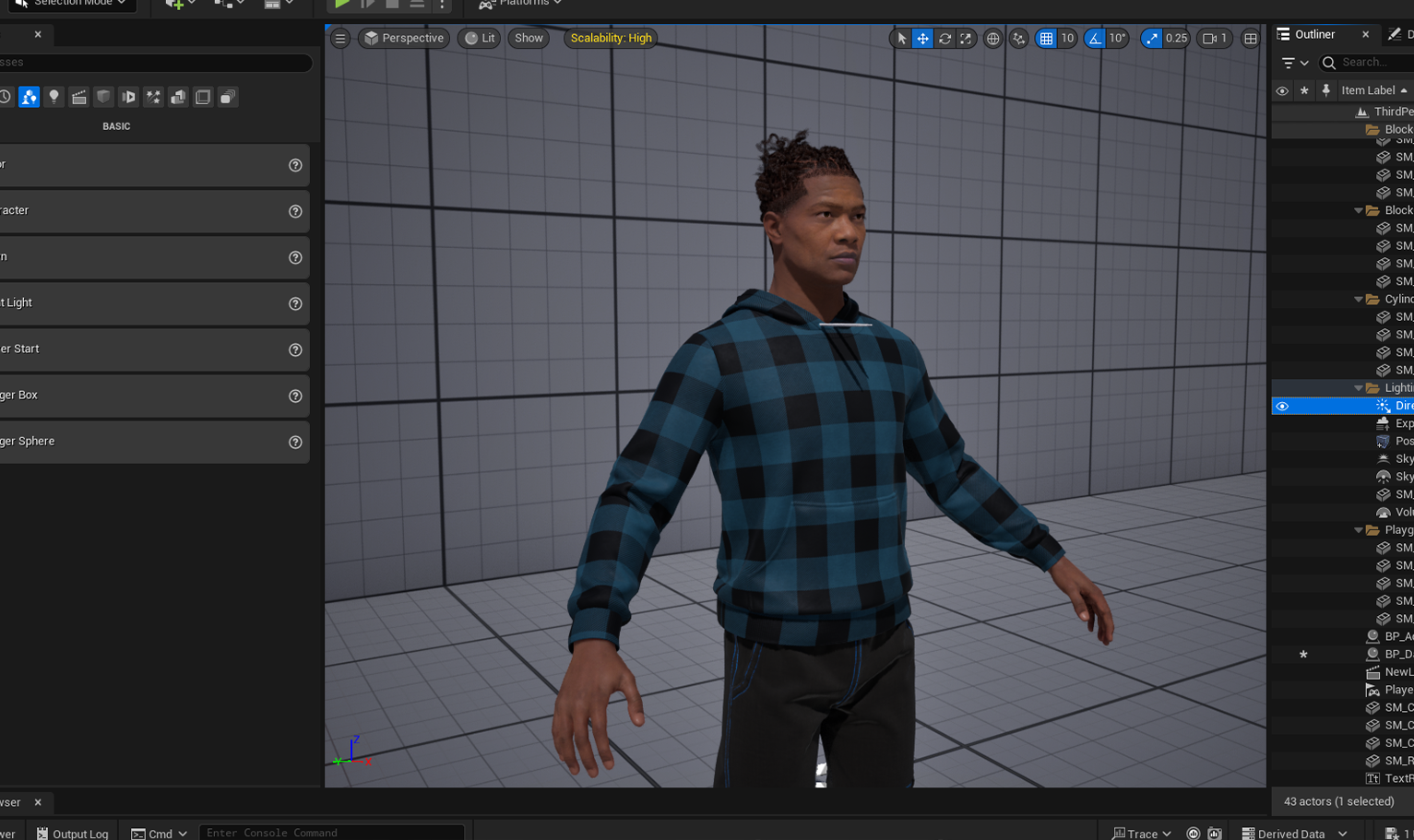 PixelHair ready-made Lil baby woven dreads 3D hairstyle on a metahuman in Unreal Engine 5