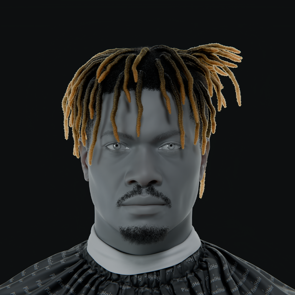 PixelHair ready-made iconic Juice Wrld dreads 3D hairstyle in Blender using hair particle system