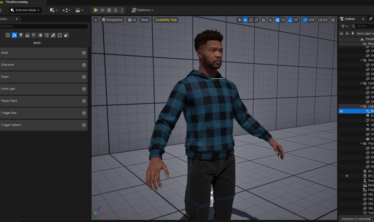 PixelHair ready-made Neymar Mohawk style fade 3D hairstyle on a metahuman in Unreal Engine 5