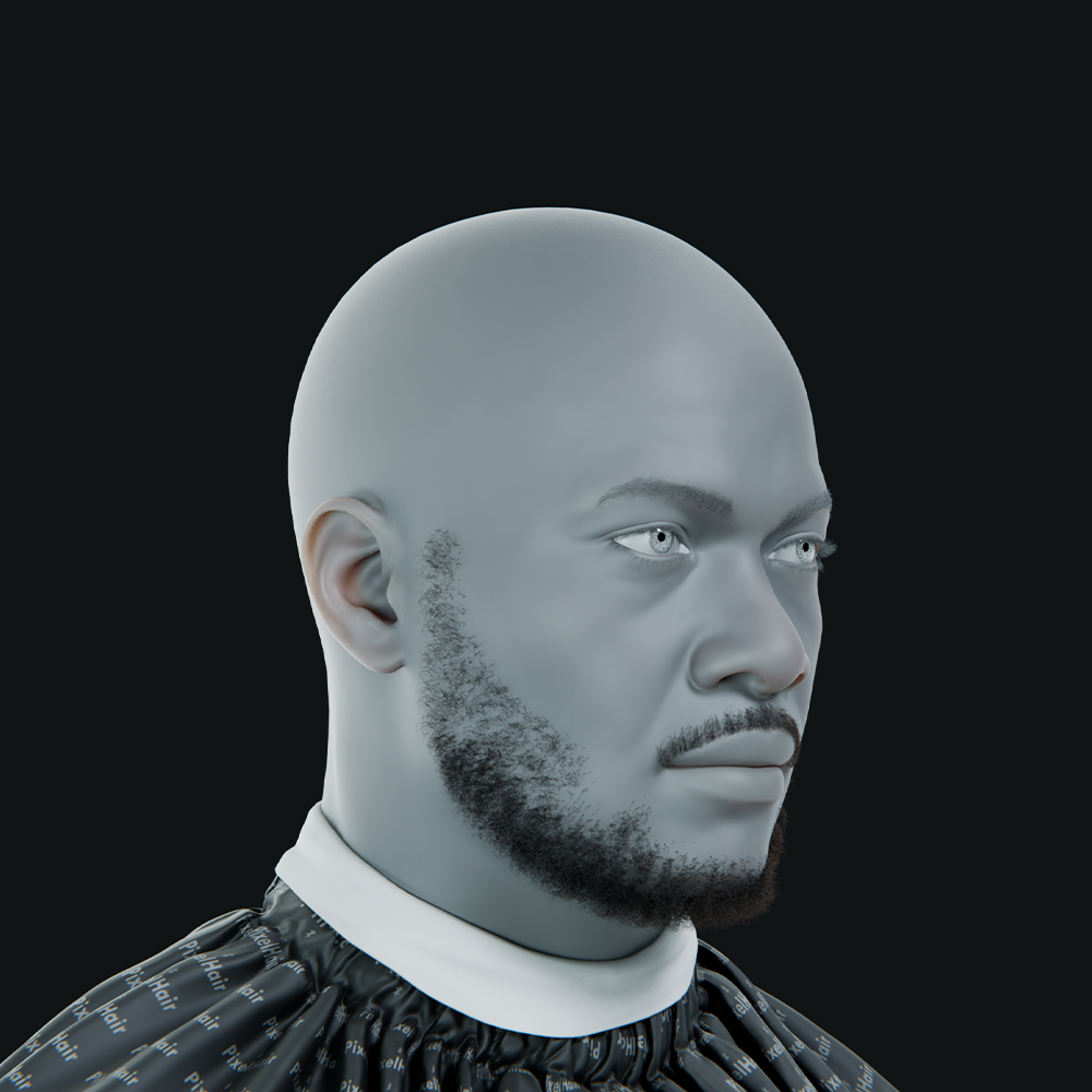 Pixelhair ready-made short 3d beard in blender using blender hair particle system