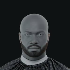 PixelHair ready-made short 3D beard in Blender using Blender hair particle system