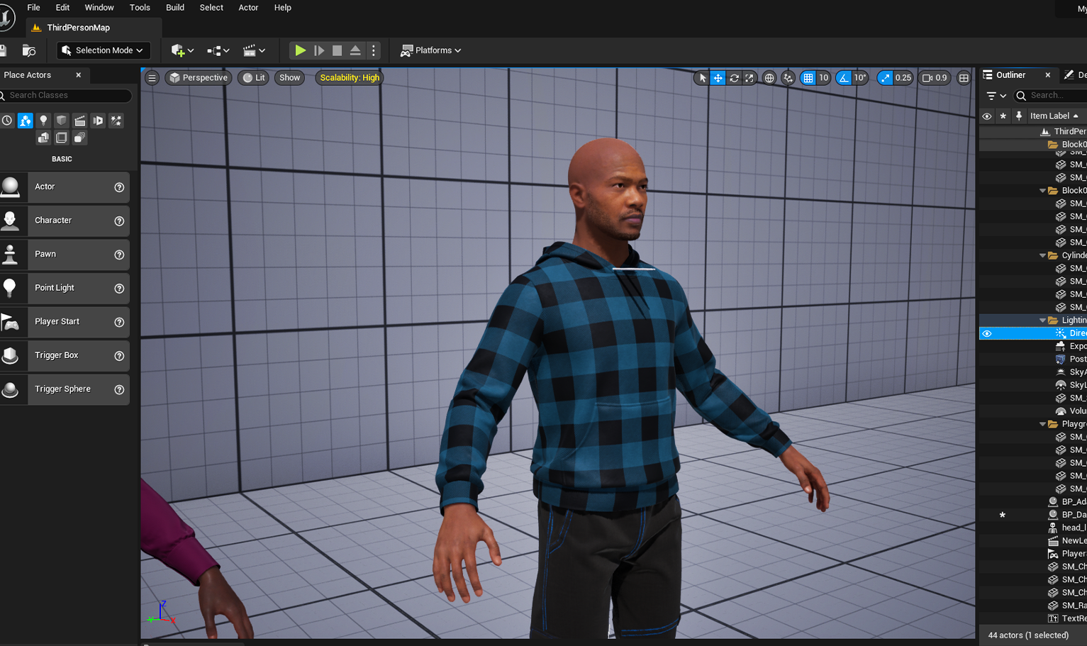 PixelHair ready-made short 3D beard on a metahuman in Unreal Engine 5 using Blender hair particle system