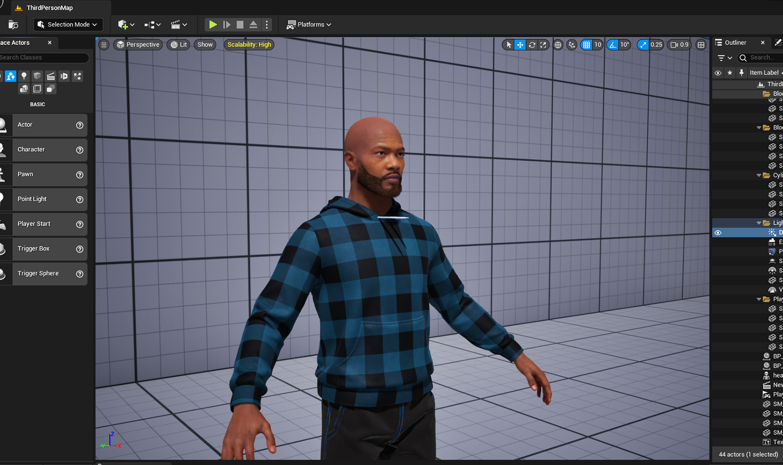 PixelHair ready-made full 3D beard on a metahuman in Unreal Engine 5 using Blender hair particle system