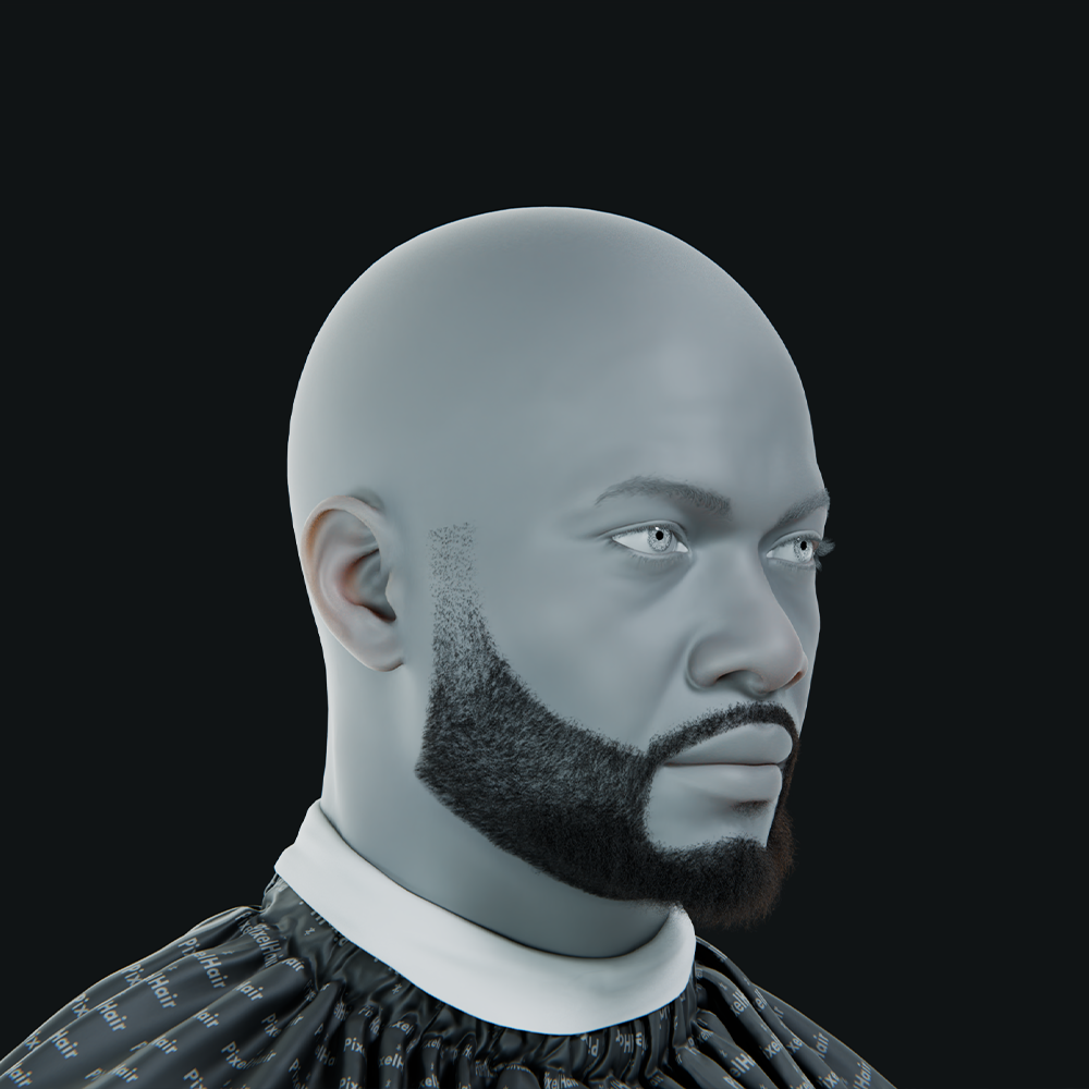 PixelHair ready-made full 3D beard in Blender using Blender hair particle system