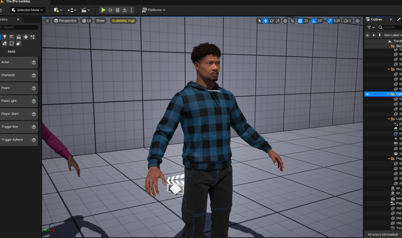 PixelHair pre-made Chris Brown inspired curly afro 3D hairstyle on a metahuman in Unreal Engine 5 using Blender hair particle system