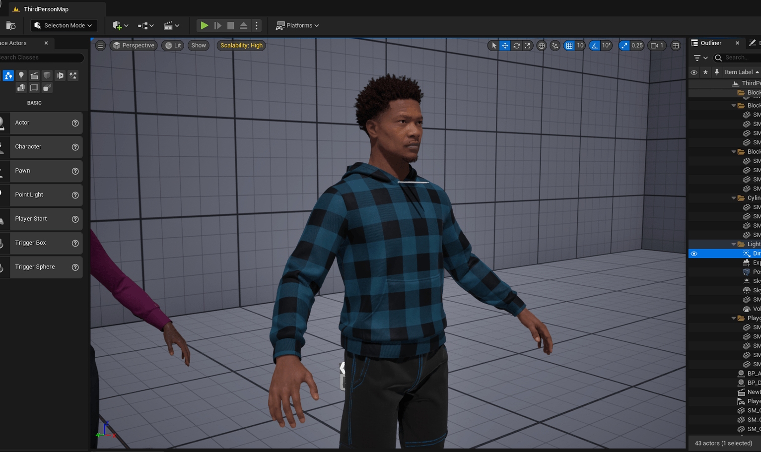 PixelHair pre-made Nardo Wick Afro Fade Taper 3D hairstyle on a metahuman in Unreal Engine 5 using Blender hair particle system