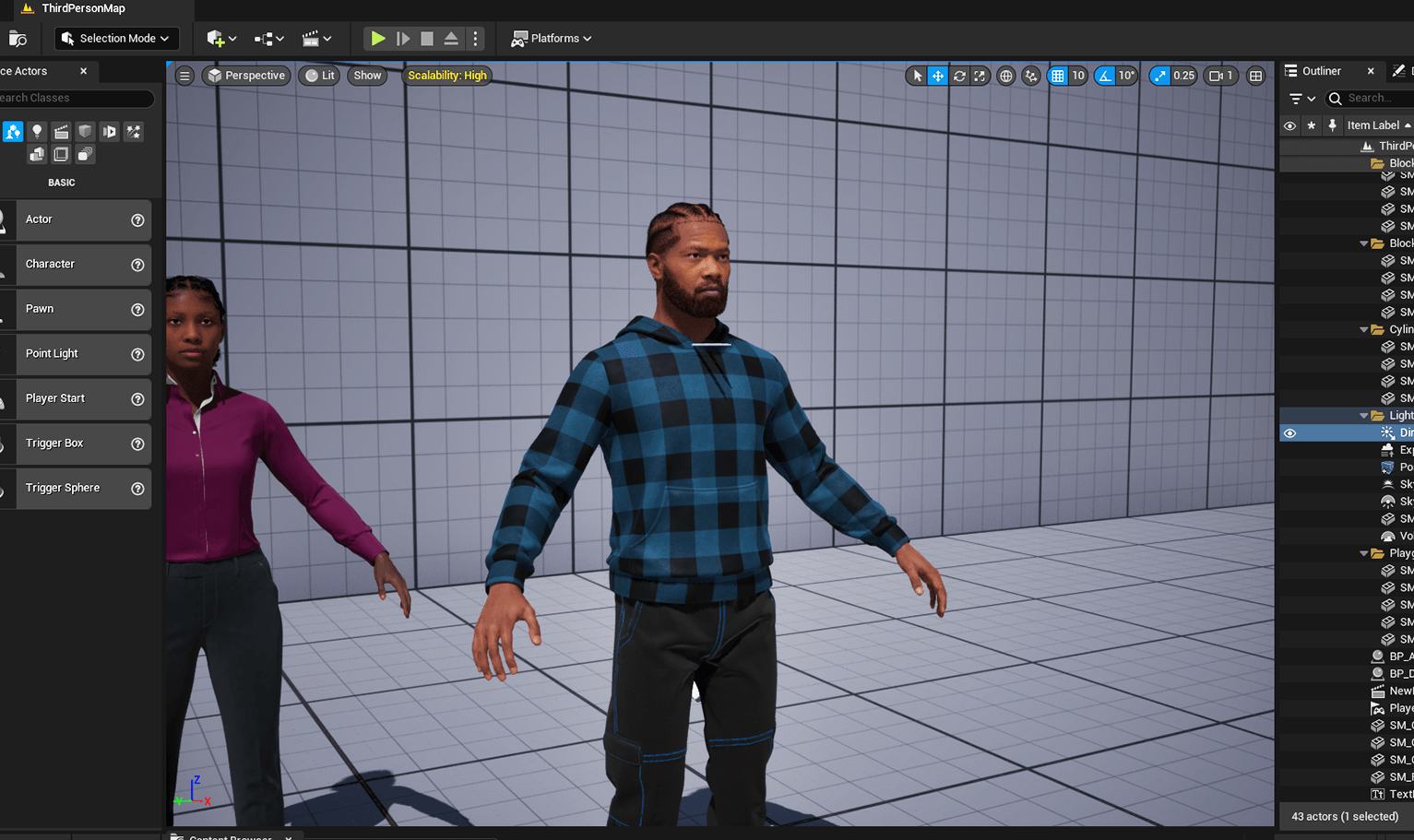 PixelHair pre-made Drake Braids Fade Taper 3D hairstyle on a metahuman in Unreal Engine 5 using Blender hair particle system