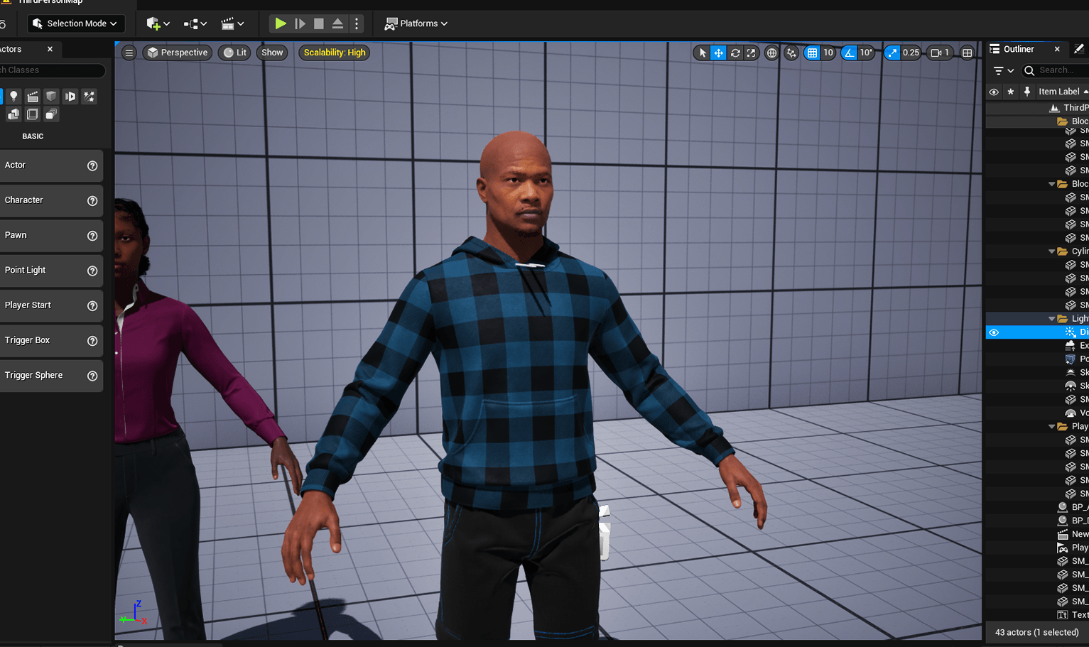 PixelHair ready-made full 3D goatee beard on a metahuman in Unreal Engine 5 using Blender hair particle system