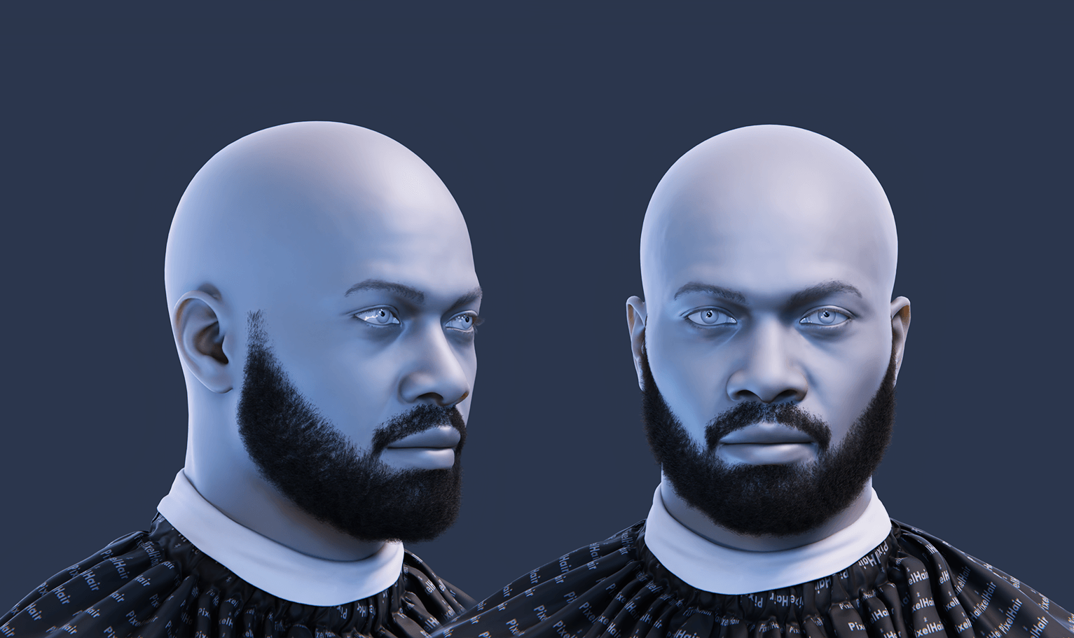 PixelHair ready-made Drake full 3D beard in Blender using Blender hair particle system