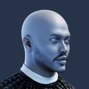 PixelHair ready-made full weeknd 3D moustache stubble beard in Blender using Blender hair particle system