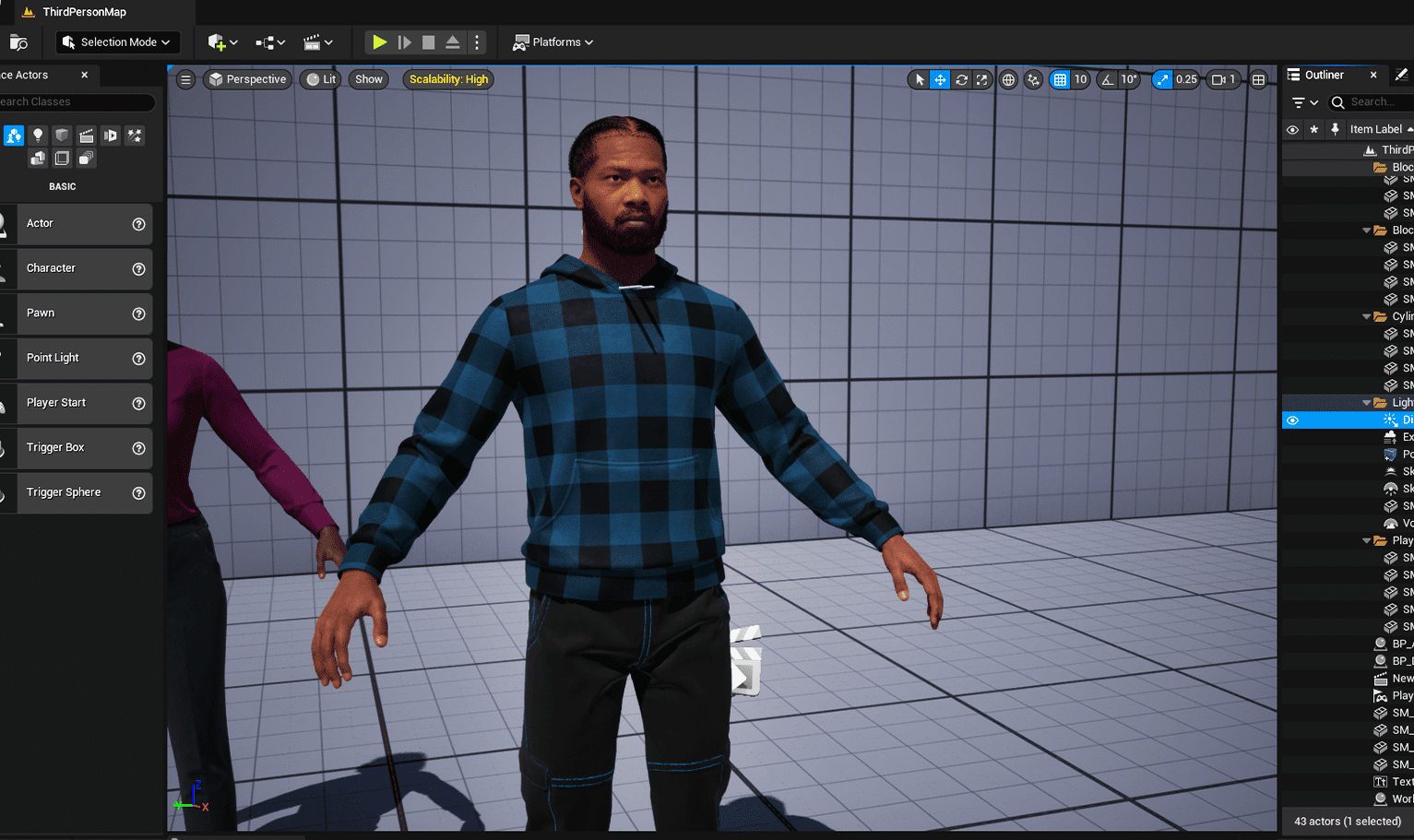 PixelHair pre-made Drake Double Braids Fade Taper 3D hairstyle on a metahuman in Unreal Engine 5 using Blender hair particle system