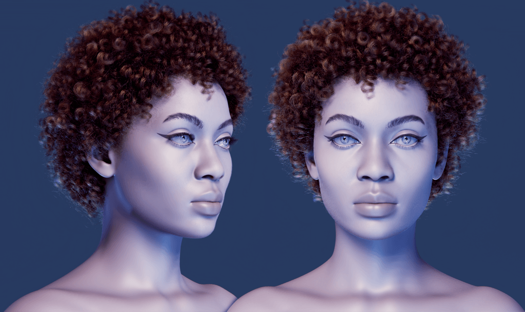 Pixelhair pre-made curly afro in blender using blender hair particle system