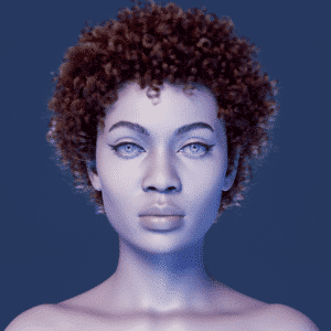 PixelHair pre-made Curly Afro in Blender using Blender hair particle system