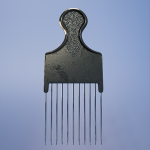 Free-afro-comb-3d-model