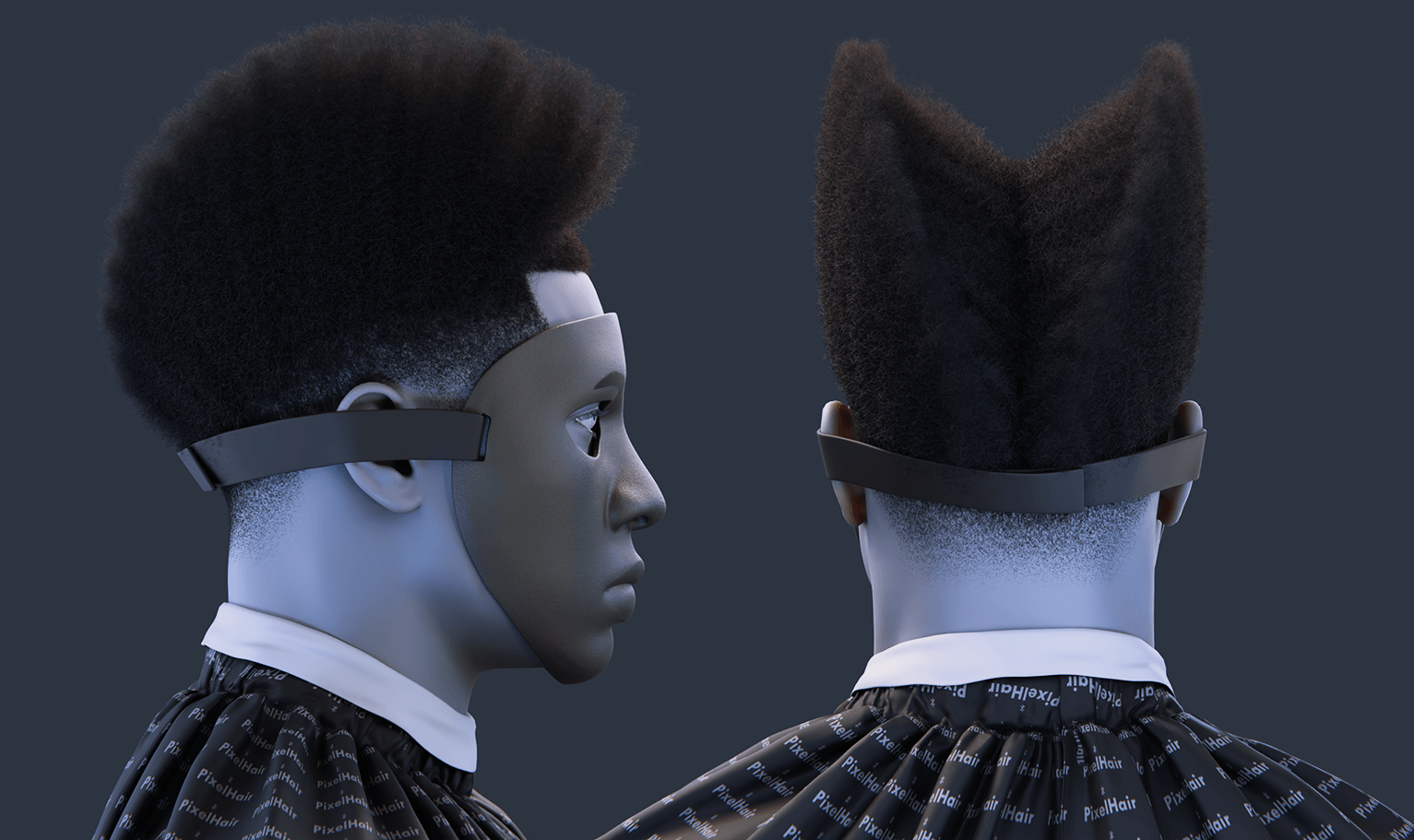 PixelHair pre-made Tyler the Creator Chromatopia Album 3d character Afro in Blender using Blender hair particle system