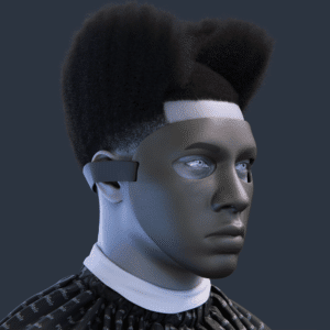 PixelHair pre-made Tyler the Creator Chromatopia Album 3d character Afro in Blender using Blender hair particle system