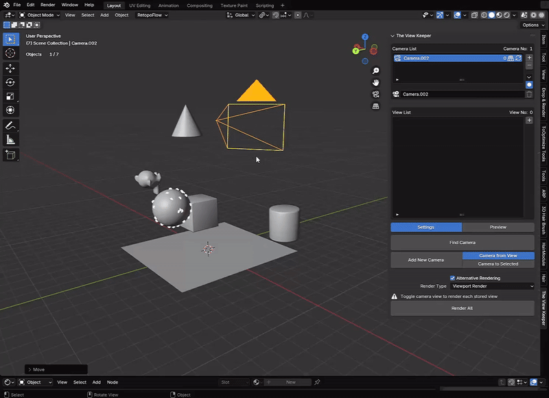 Blender camer add view table blender addon- the view keeper. Store multiple camera angles in blender