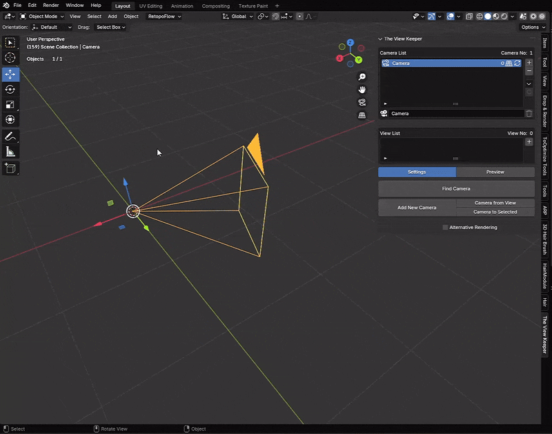 Blender number of camer records install blender addon- the view keeper. Store multiple camera angles in blender