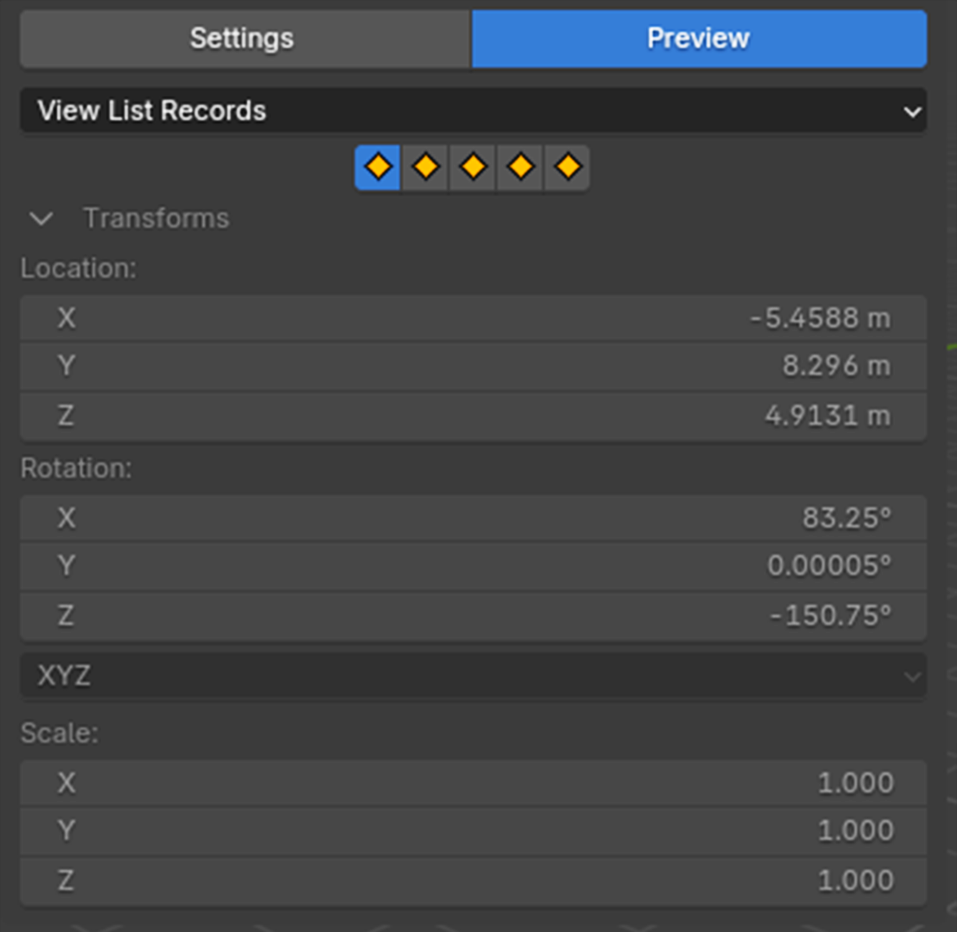 Blender preview view records view record list view table blender addon- the view keeper. Store multiple camera angles in blender